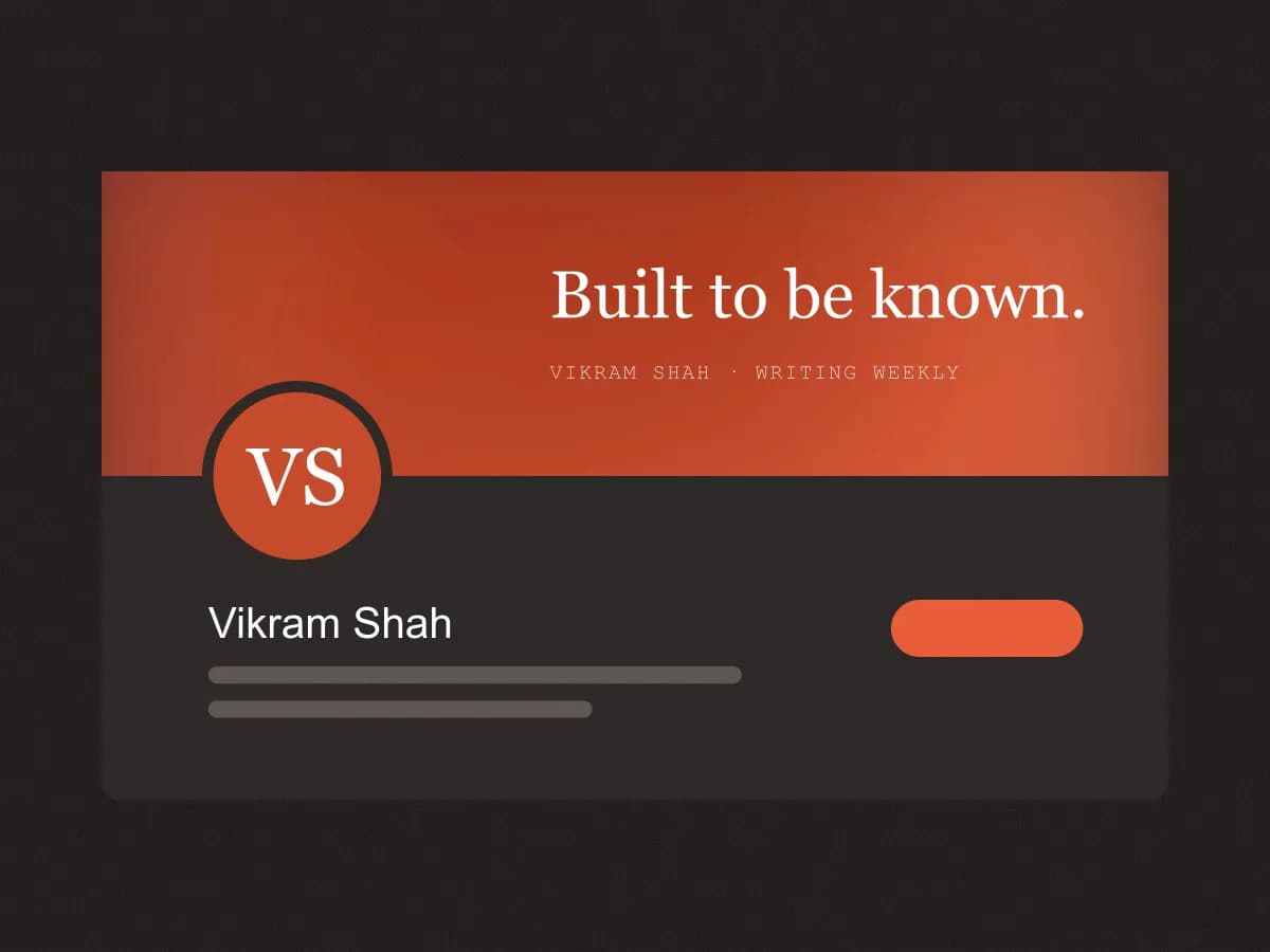 Vikram Shah's profile after the project