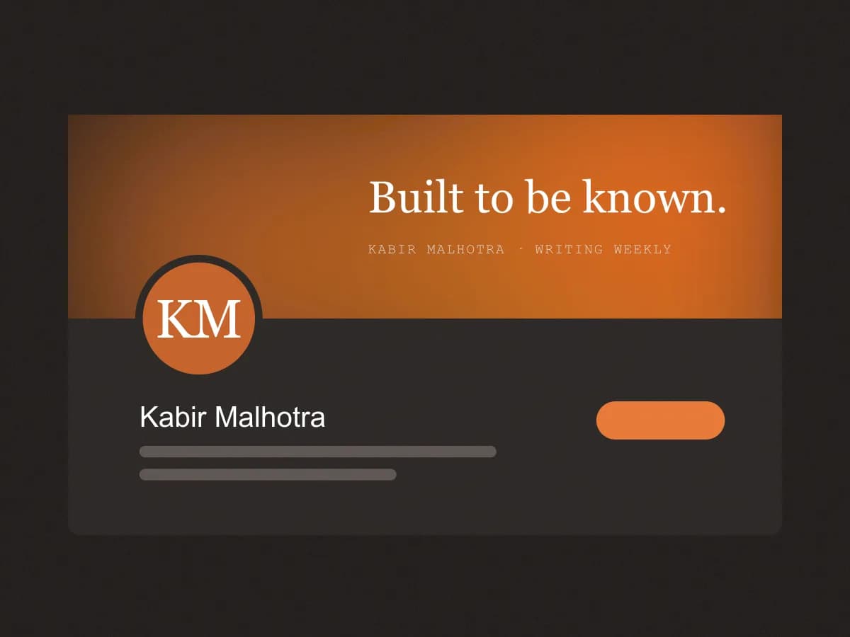 Kabir Malhotra's profile after the project